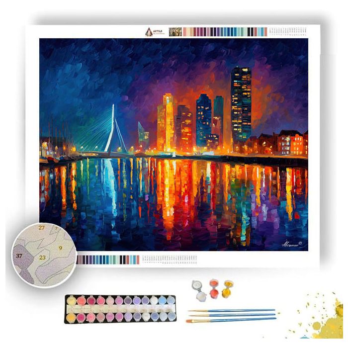 ROTTERDAM SKYLINE - Paint by Numbers Full Kit