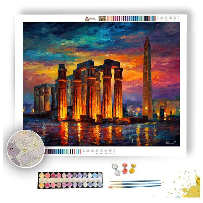 LUXOR TEMPLE TWILIGHT - Paint by Numbers Full Kit