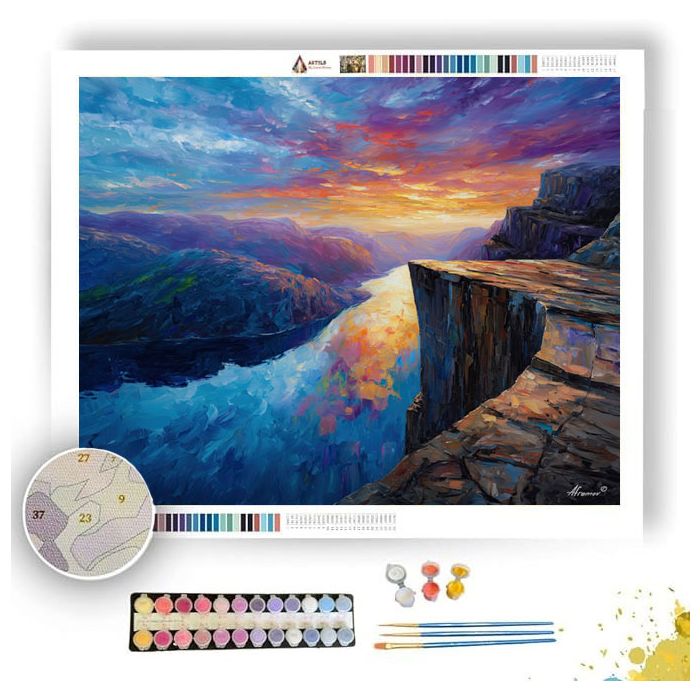 PREIKESTOLEN CLIFF VIEW - Paint by Numbers Full Kit