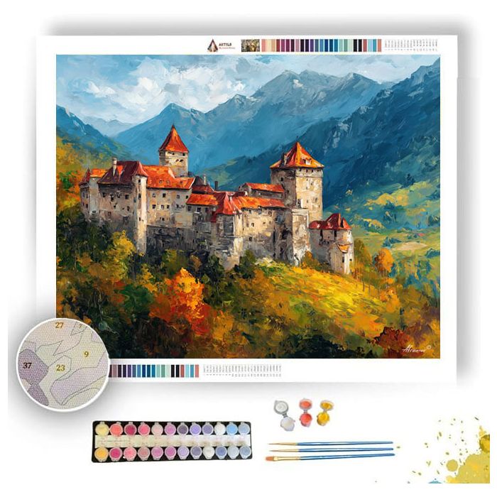 AUSTRIAN CASTLE VIEW - Paint by Numbers Full Kit