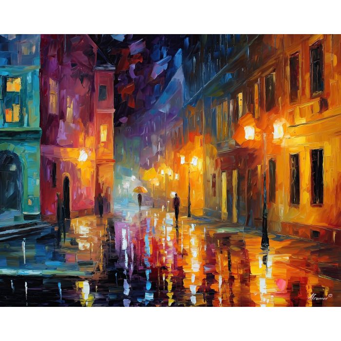 rome street,italy city,oil painting,night glow,afremov style