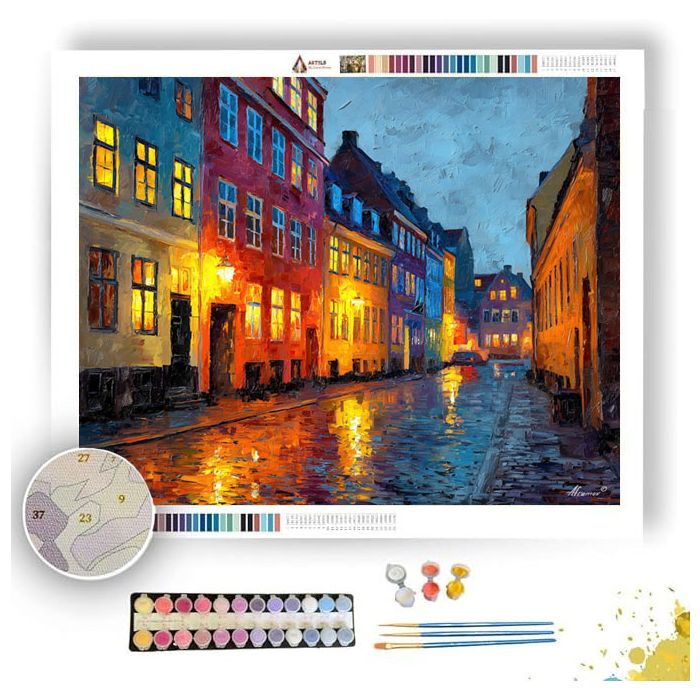 AARHUS OLD TOWN - Paint by Numbers Full Kit