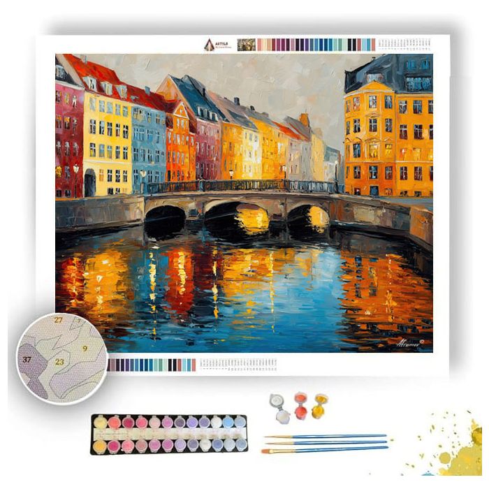 COPENHAGEN CANAL BRIDGE - Paint by Numbers Full Kit