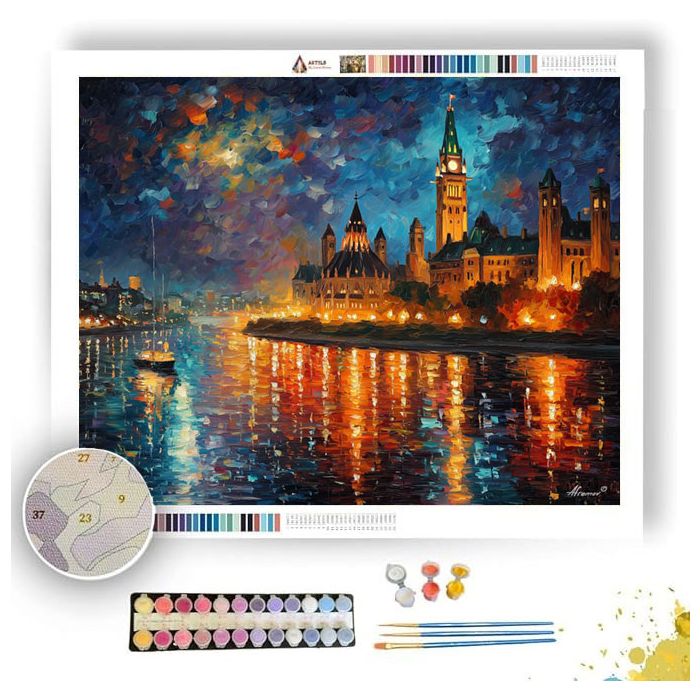 OTTAWA PARLIAMENT LIGHT - Paint by Numbers Full Kit