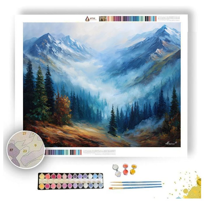 ALPINE MORNING MIST - Paint by Numbers Full Kit