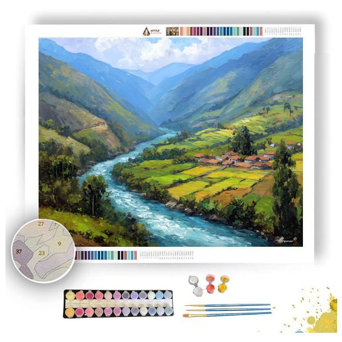 PERUVIAN RIVER VALLEY - Paint by Numbers Full Kit