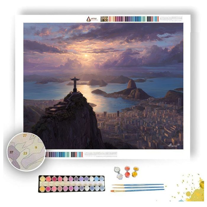 CHRIST REDEEMER GLOW - Paint by Numbers Full Kit