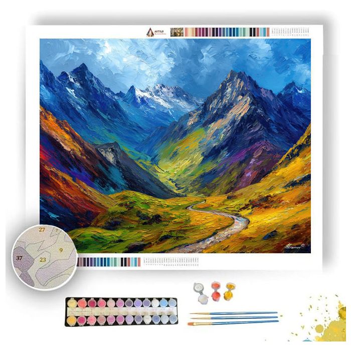 ANDEAN MOUNTAIN PASS - Paint by Numbers Full Kit