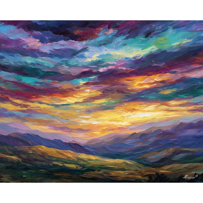 anatolian mountains,turkey ridge,oil painting,afremov style