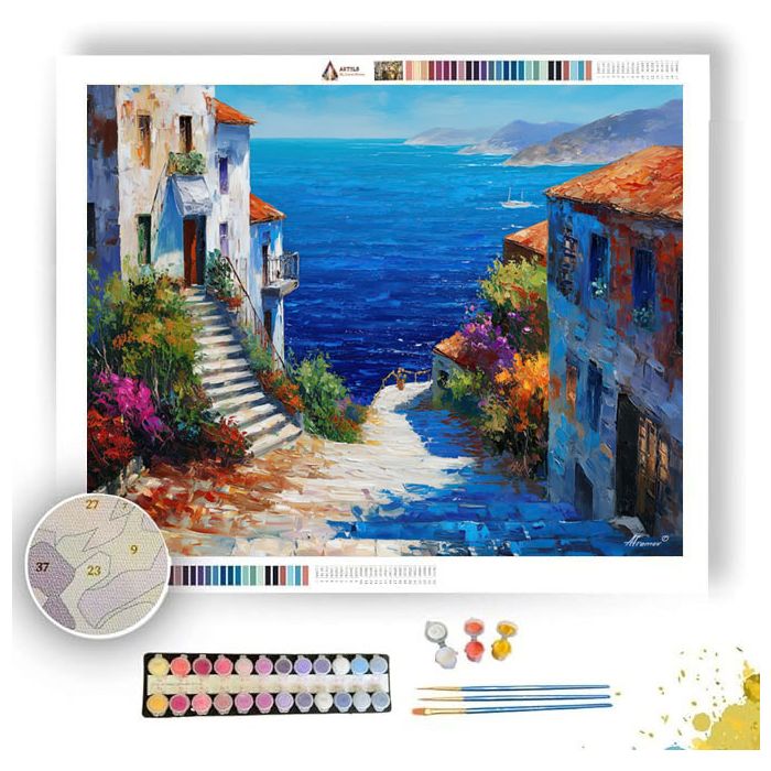 AEGEAN ISLAND PATH - Paint by Numbers Full Kit