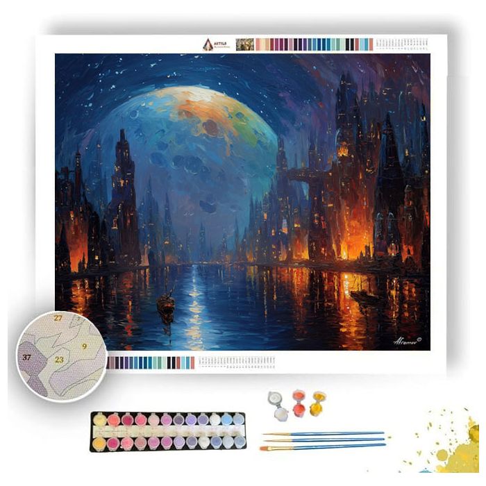 MOONFALL METROPOLIS - Paint by Numbers Full Kit