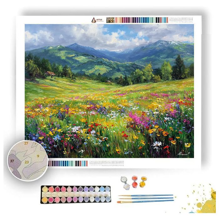 NORWEGIAN SUMMER MEADOW - Paint by Numbers Full Kit