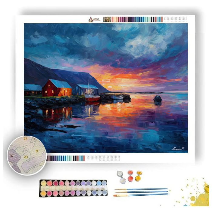 ICELANDIC COAST DAWN - Paint by Numbers Full Kit