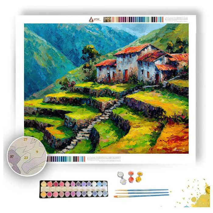 ANDEAN FARM TERRACES - Paint by Numbers Full Kit