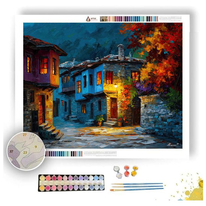 TURKISH VILLAGE ROAD - Paint by Numbers Full Kit