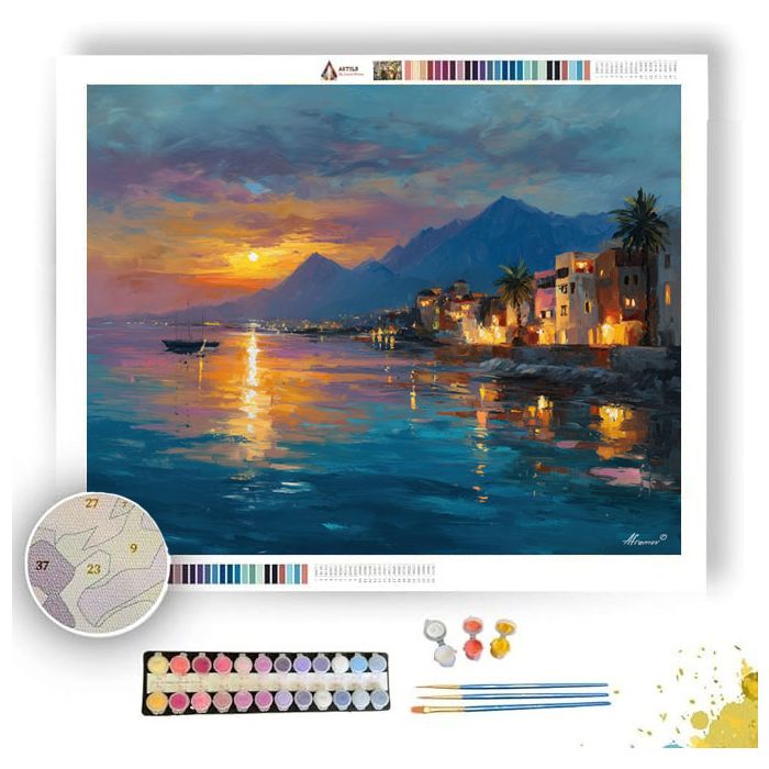 EGYPTIAN COAST DAWN - Paint by Numbers Full Kit