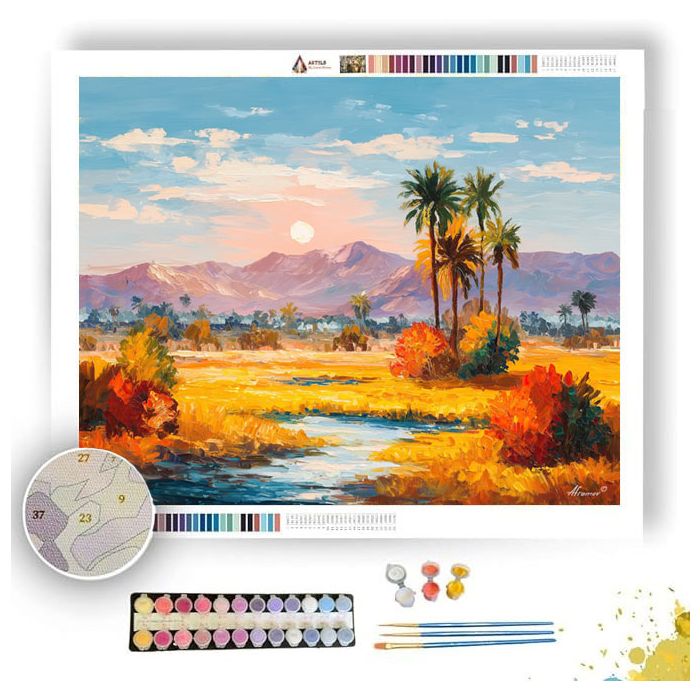 EGYPTIAN AUTUMN DESERT - Paint by Numbers Full Kit