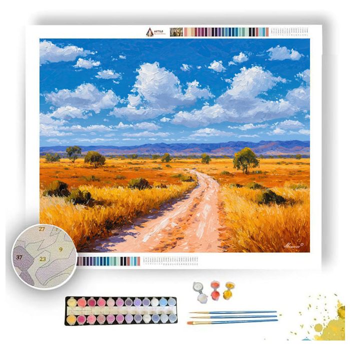 OUTBACK DUST ROAD - Paint by Numbers Full Kit