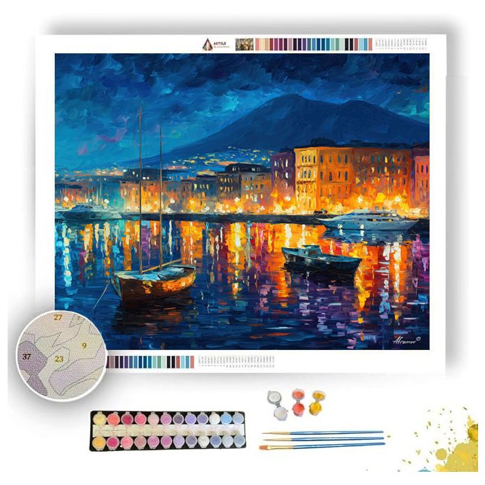 NAPLES HARBOR GLOW - Paint by Numbers Full Kit