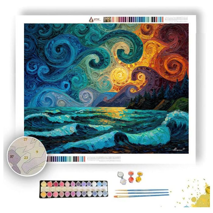 MAORI COASTAL PATTERNS - Paint by Numbers Full Kit