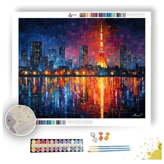 TOKYO NIGHT GLOW - Paint by Numbers Full Kit