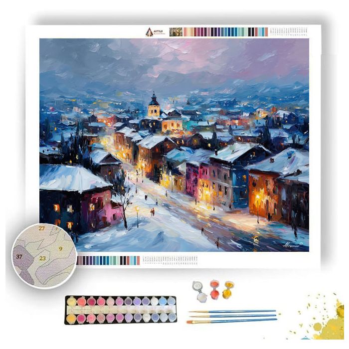 WHITEHORSE WINTER LIGHT - Paint by Numbers Full Kit