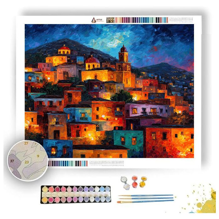 GUANAJUATO HILLS - Paint by Numbers Full Kit