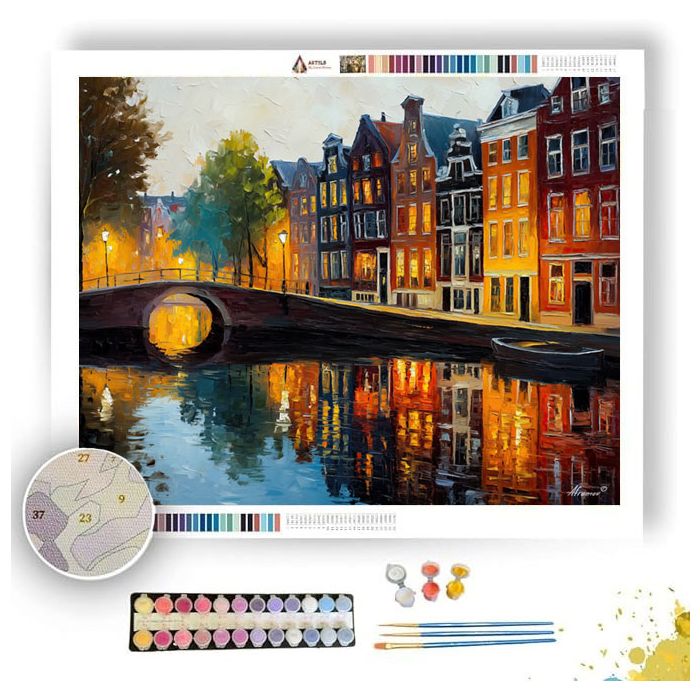 DUTCH CANAL MORNING - Paint by Numbers Full Kit