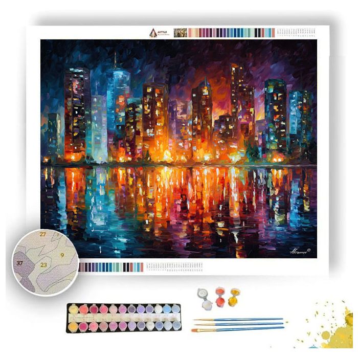 MIRROR LAKE CITY - Paint by Numbers Full Kit