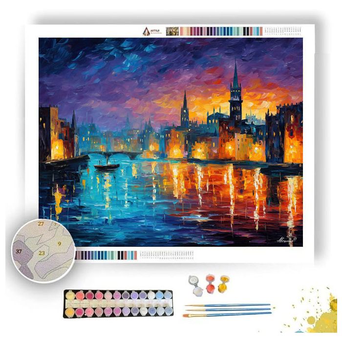 TWILIGHT TIDE CITY - Paint by Numbers Full Kit
