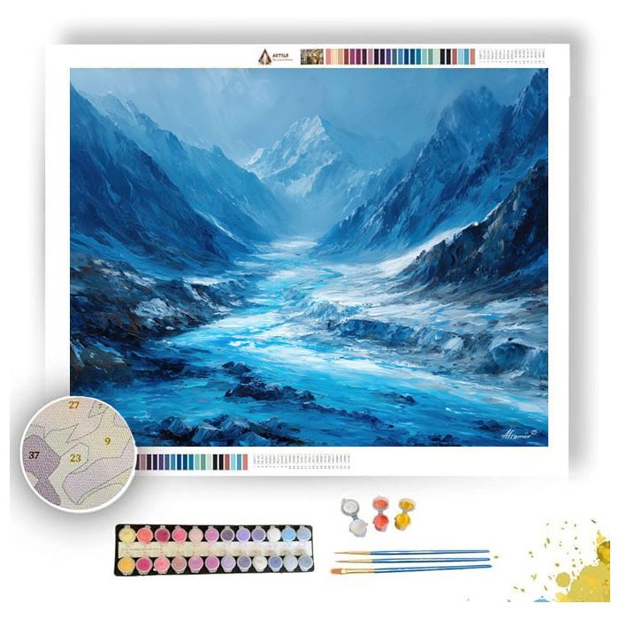 FOX GLACIER BLUE - Paint by Numbers Full Kit