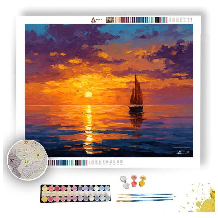 BALI COAST SUNSET - Paint by Numbers Full Kit