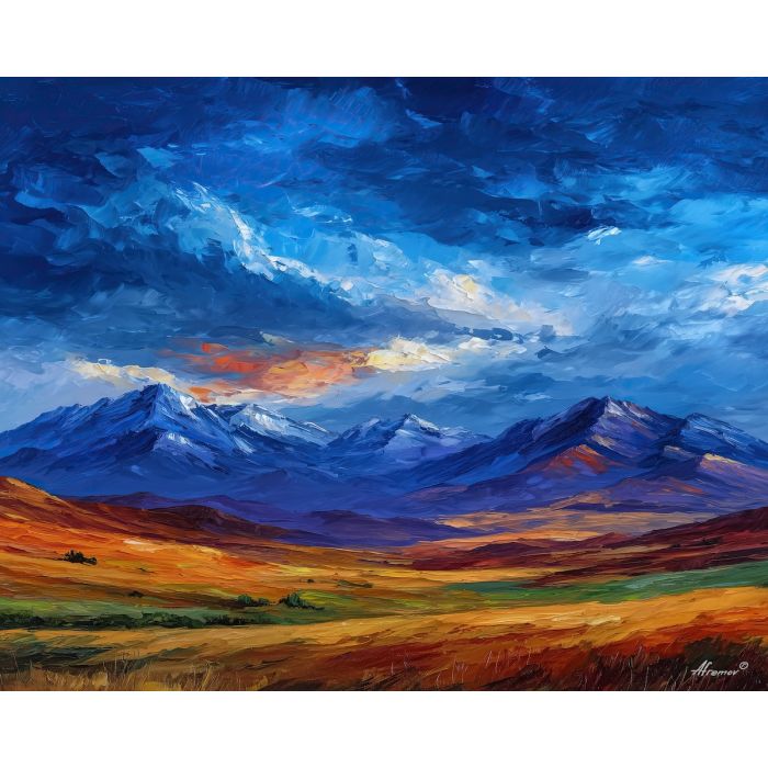 andes highlands,argentina landscape,oil painting,afremov style