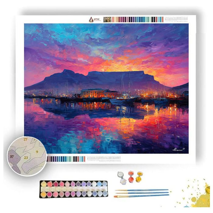 TABLE MOUNTAIN DAWN - Paint by Numbers Full Kit