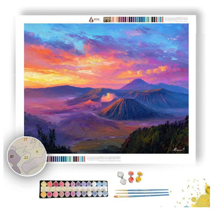 MOUNT BROMO SUNRISE - Paint by Numbers Full Kit