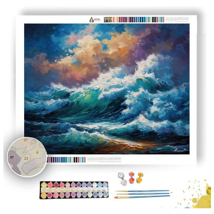NAZARE COAST WAVES - Paint by Numbers Full Kit