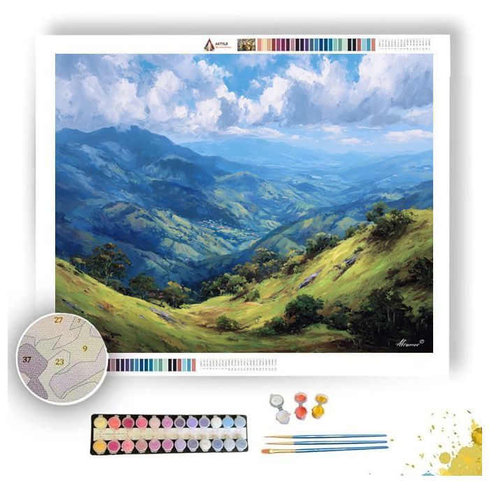 COSTA RICAN MOUNTAIN RIDGE - Paint by Numbers Full Kit