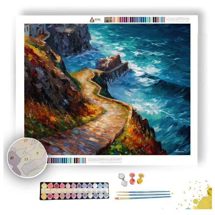 CAPE COAST CLIFF PATH - Paint by Numbers Full Kit