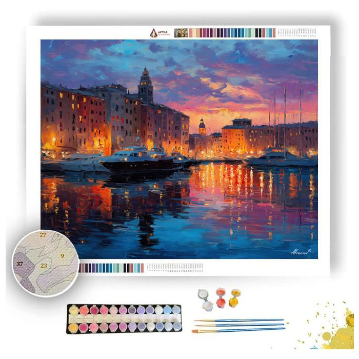 GENOA PORT EVENING - Paint by Numbers Full Kit