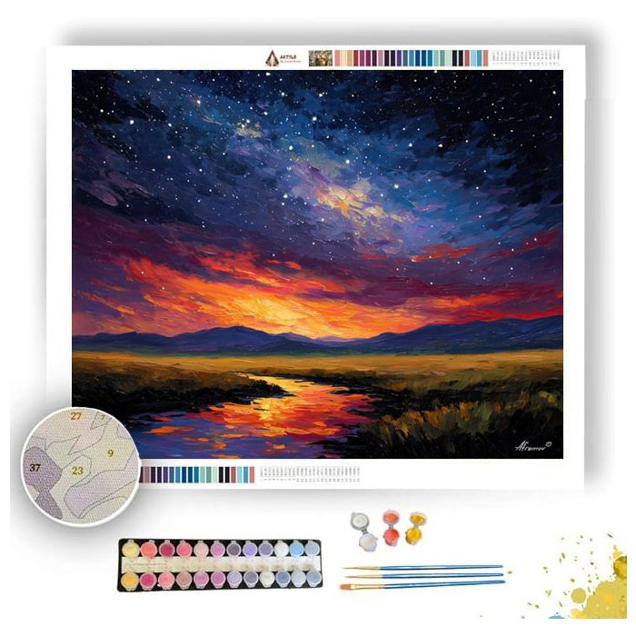 DUTCH NIGHT SKY - Paint by Numbers Full Kit