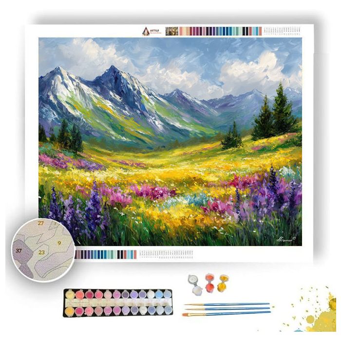 ALPINE MEADOW BLOOM - Paint by Numbers Full Kit