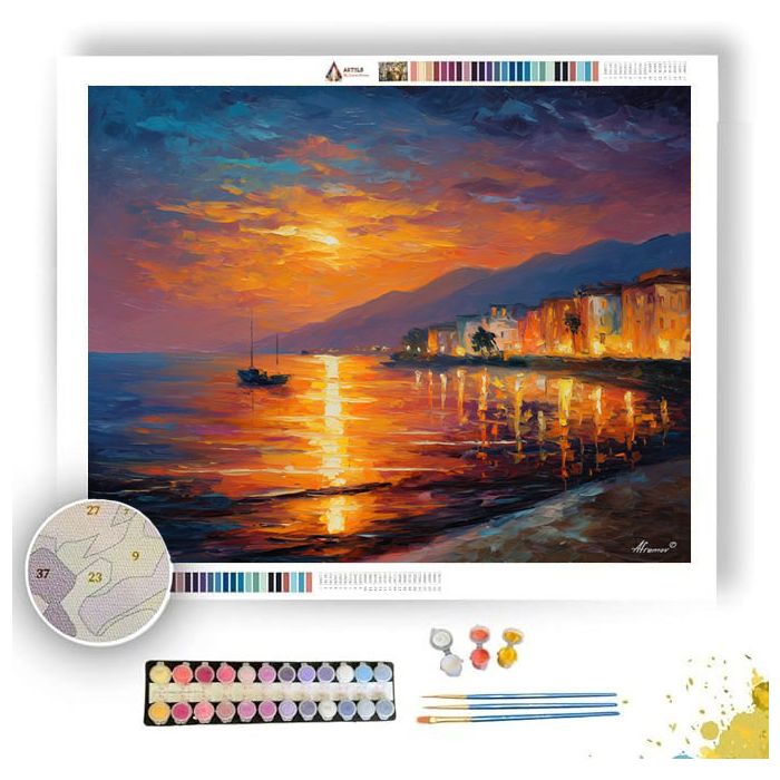 ITALIAN SUNSET SHORE - Paint by Numbers Full Kit