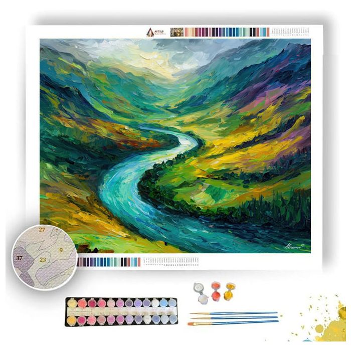 NORWEGIAN RIVER CURVE - Paint by Numbers Full Kit