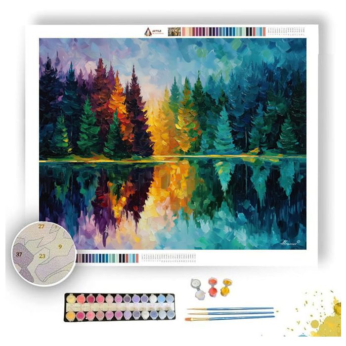 SWEDISH LAKE REFLECTION - Paint by Numbers Full Kit