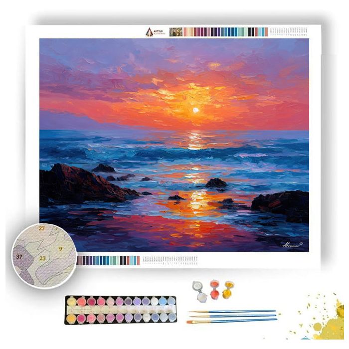 TURKISH COAST SUNSET - Paint by Numbers Full Kit