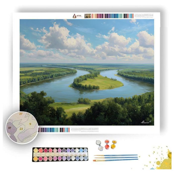 MISSISSIPPI RIVER BEND - Paint by Numbers Full Kit