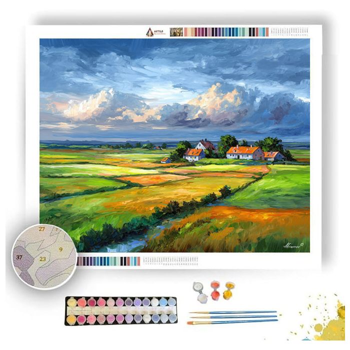 DANISH COUNTRYSIDE FIELDS - Paint by Numbers Full Kit