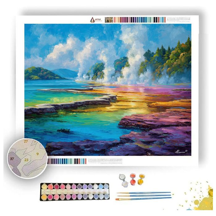 ROTORUA GEOTHERMAL STEAM - Paint by Numbers Full Kit