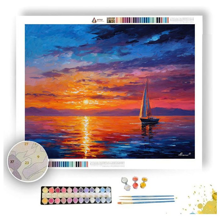 ARGENTINE COAST SUNSET - Paint by Numbers Full Kit