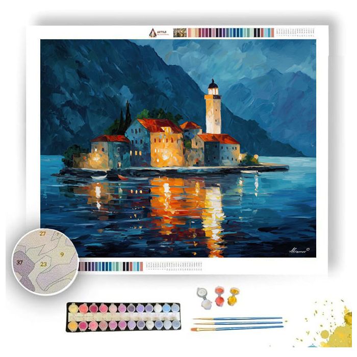 NORWEGIAN ISLAND LIGHT - Paint by Numbers Full Kit